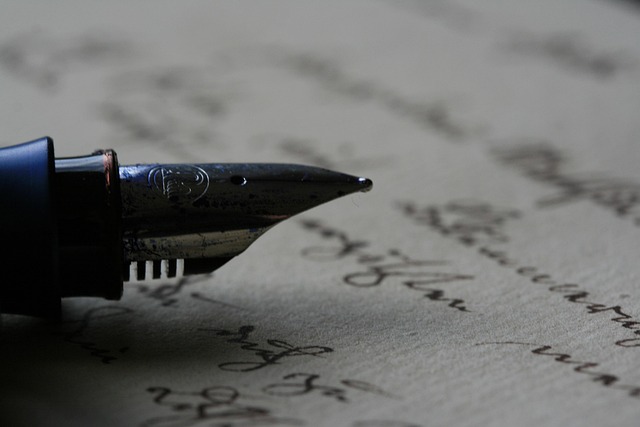 handwriting pen paper practice lines closeup